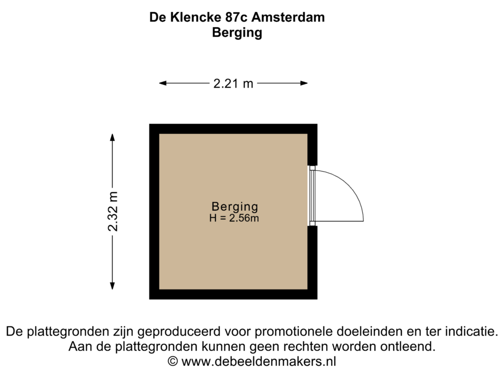 Bekijk plattegrond van Berging van De Klencke 87-C