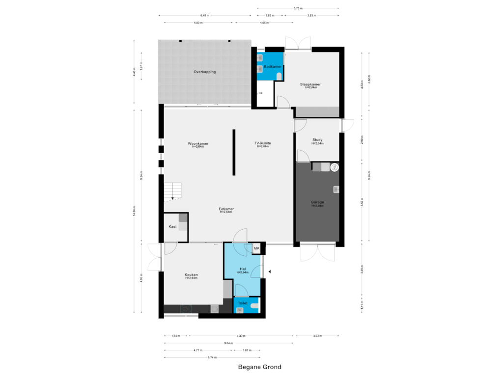 Bekijk plattegrond van Begane Grond van Regenboogschotel 11