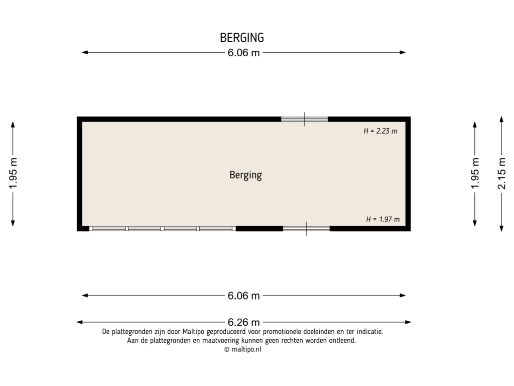 Bekijk plattegrond van Berging van De Huterstraat 35