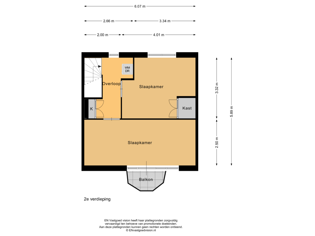 View floorplan of 2e verdieping of Aletta Jacobsdreef 130