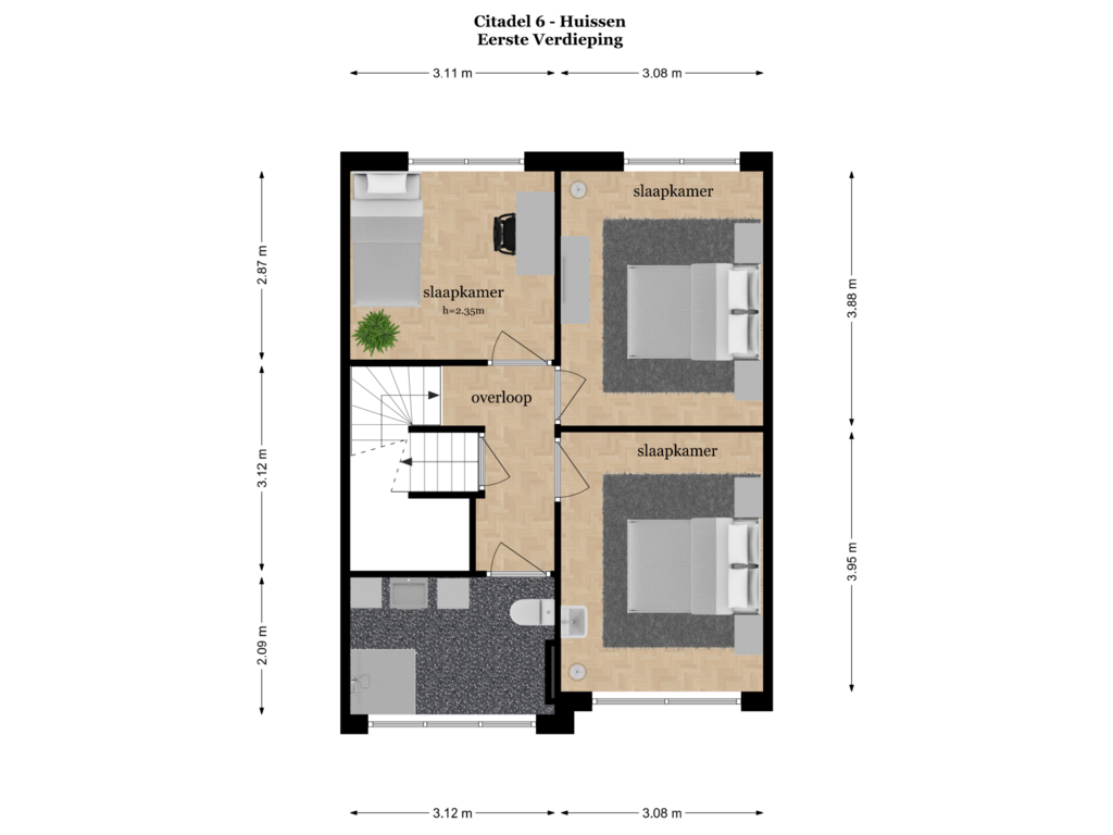 View floorplan of EERSTE VERDIEPING of Citadel 6