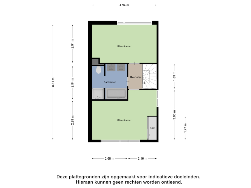 View floorplan of Eerste Verdieping of Wijnruit 13