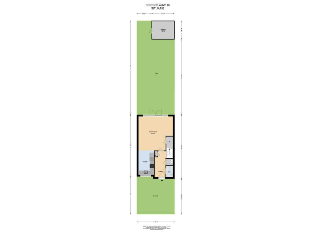 View floorplan of Situatie of Berenklauw 16