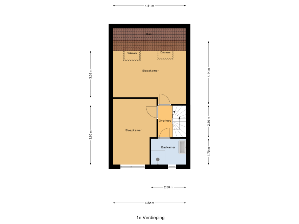 Bekijk plattegrond van 1e Verdieping van Bakema-erf 304