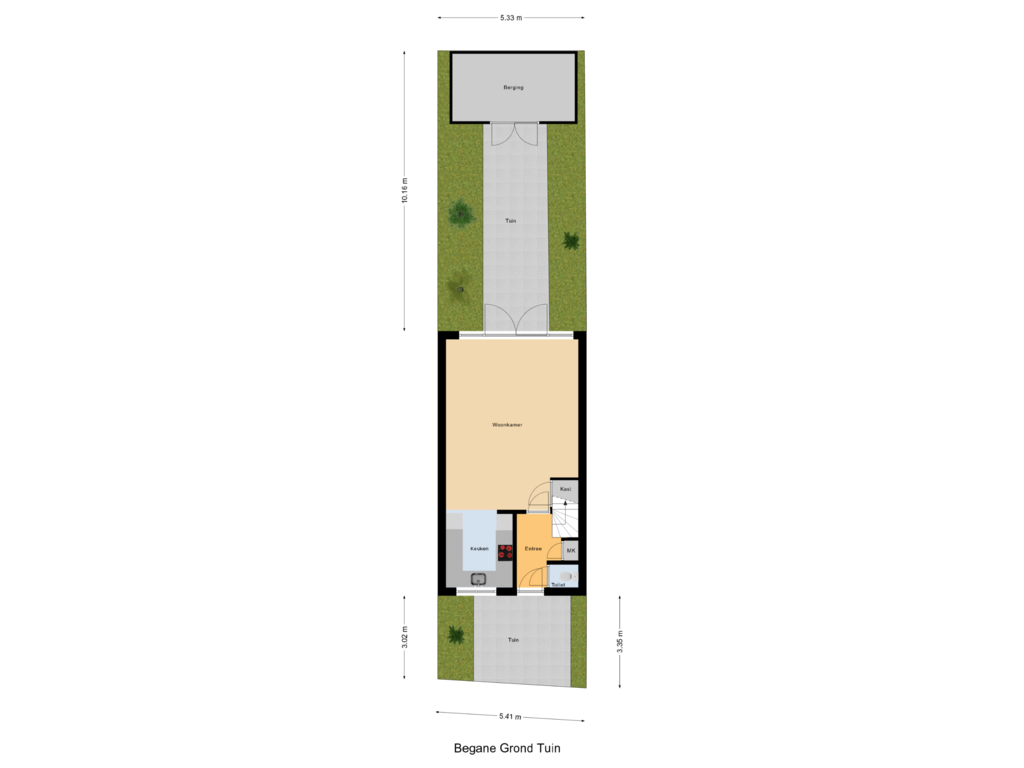 Bekijk plattegrond van Begane Grond Tuin van Bakema-erf 304