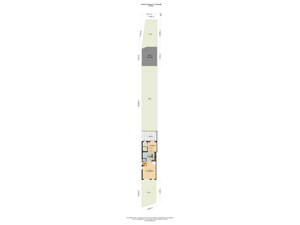 Bekijk plattegrond van PERCEEL van Jonkheer Ramweg 32