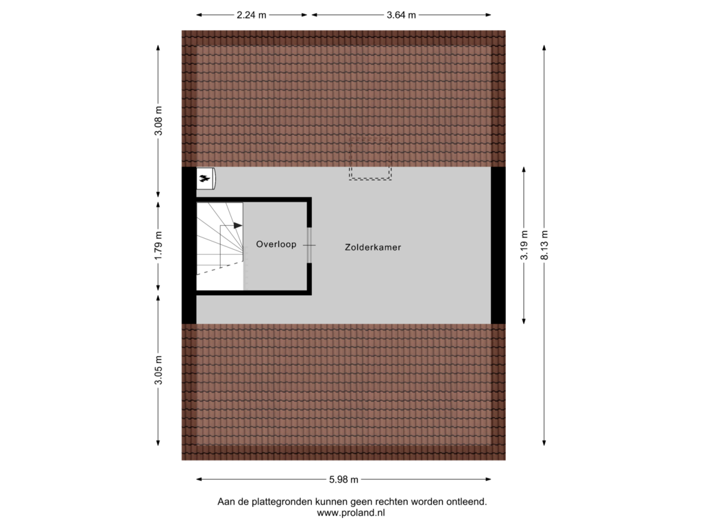 Bekijk plattegrond van 2e Verdieping van Maria Louisestraat 27