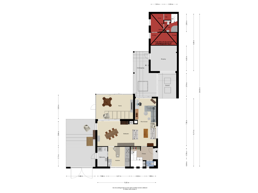 Bekijk plattegrond van Begane Grond van 't Hof 18