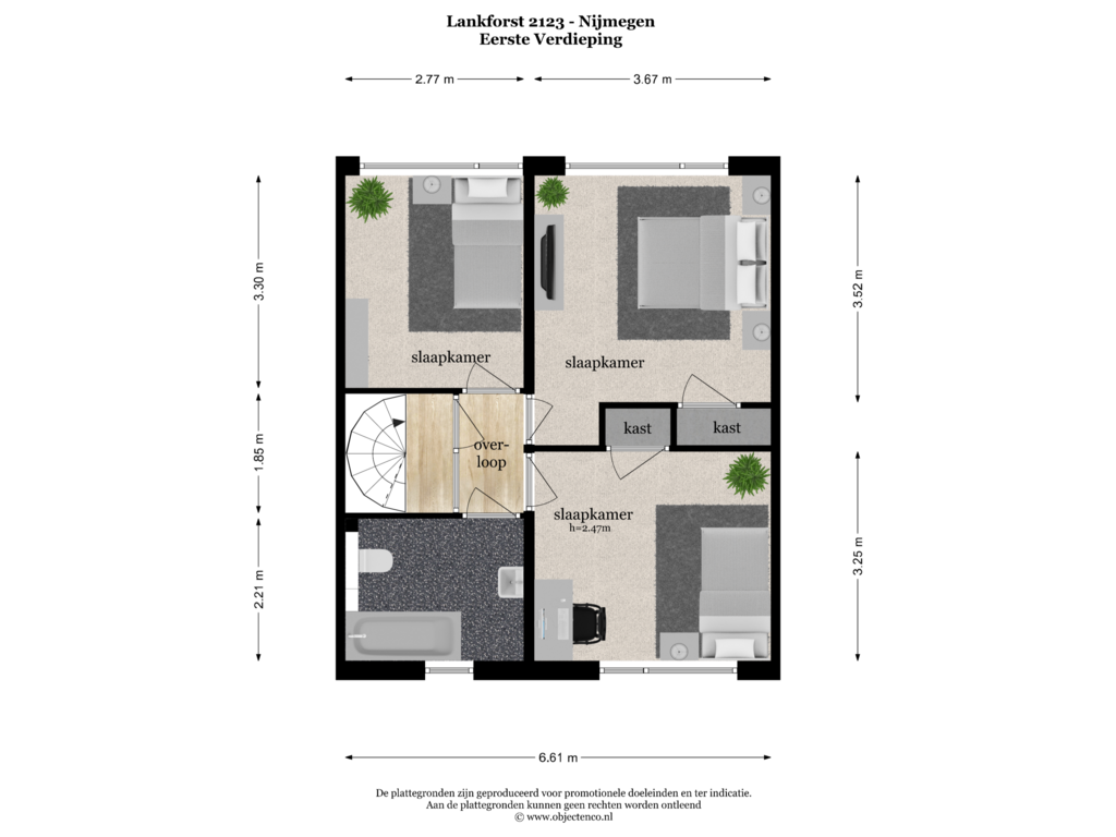 Bekijk plattegrond van EERSTE VERDIEPING van Lankforst 2123