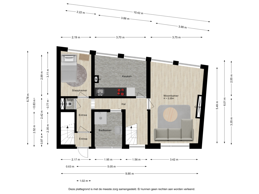 Bekijk plattegrond van Begane grond van Langestraat 23-B