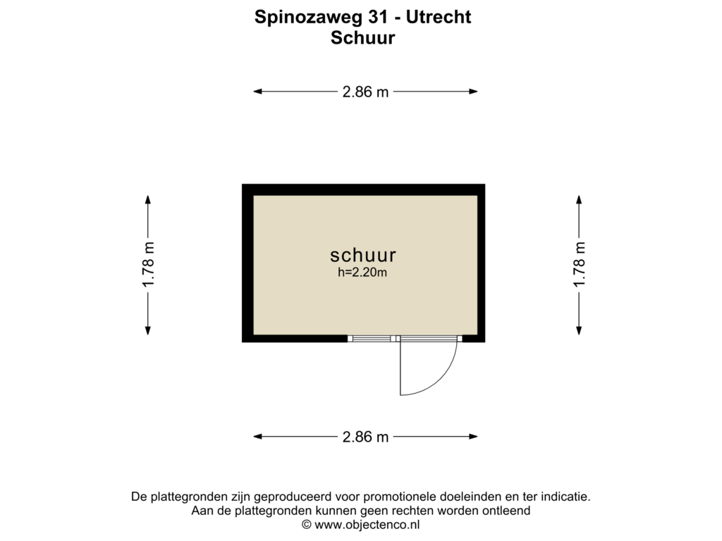 View floorplan of SCHUUR of Spinozaweg 31