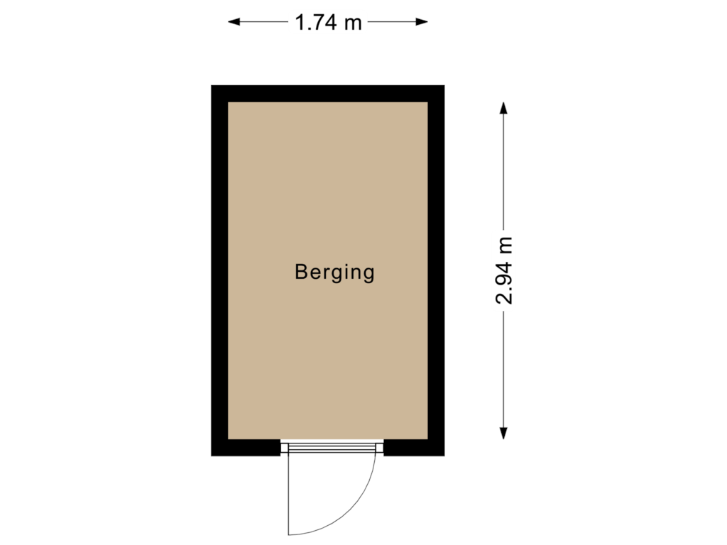 Bekijk plattegrond van Berging van Marktstraat 33