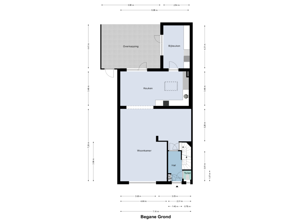 View floorplan of Begane Grond of Seringenstraat 60