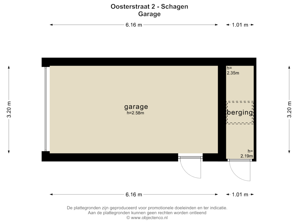 Bekijk plattegrond van GARAGE van Oosterstraat 2