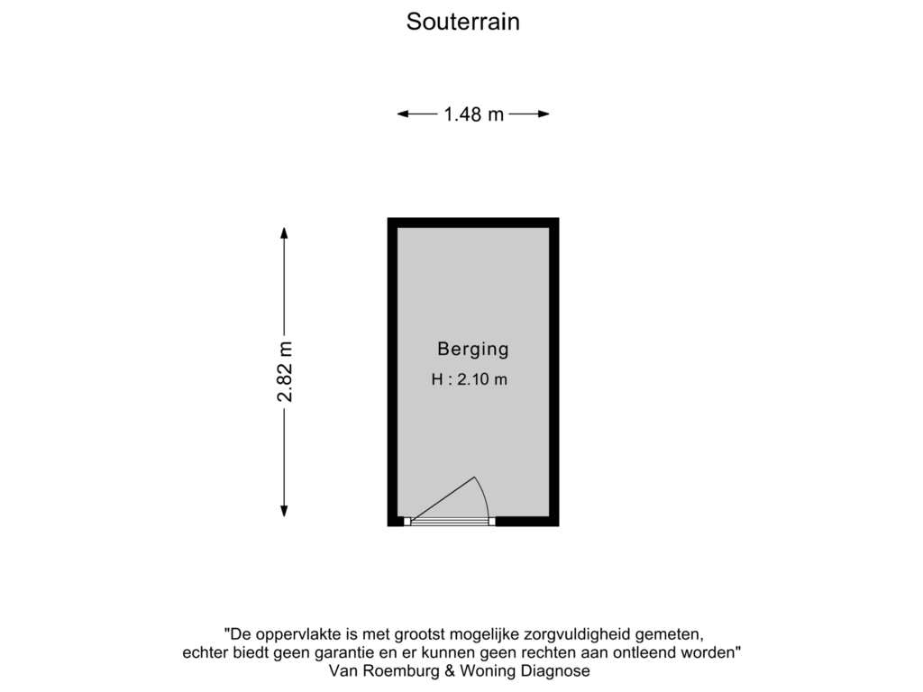 View floorplan of Berging of Herengracht 528-F