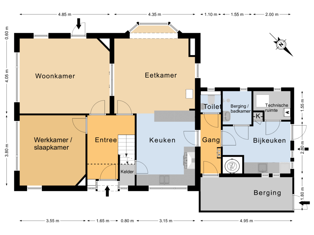 Bekijk plattegrond van Begane grond van Wiesterwei 4