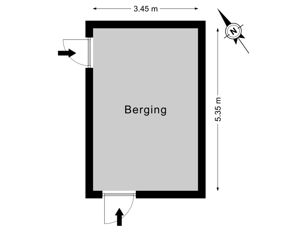 Bekijk plattegrond van Bijgebouw 1 van Stasjonswei 15