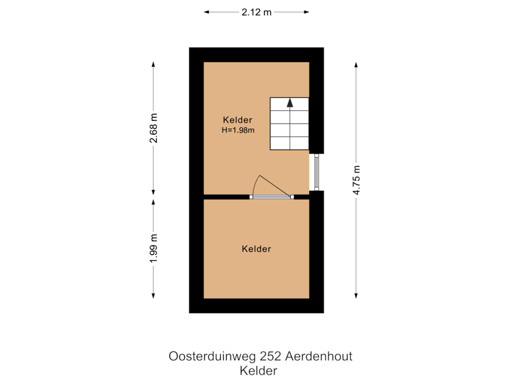 Bekijk plattegrond van Kelder van Oosterduinweg 252