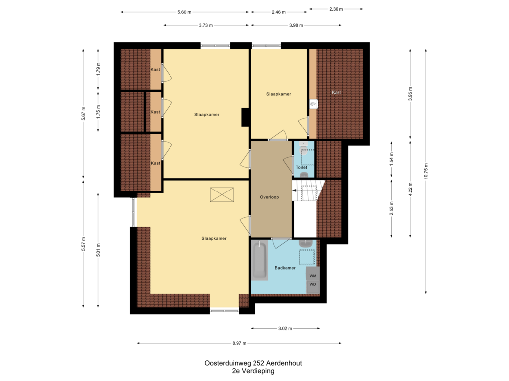 Bekijk plattegrond van 2e Verdieping van Oosterduinweg 252