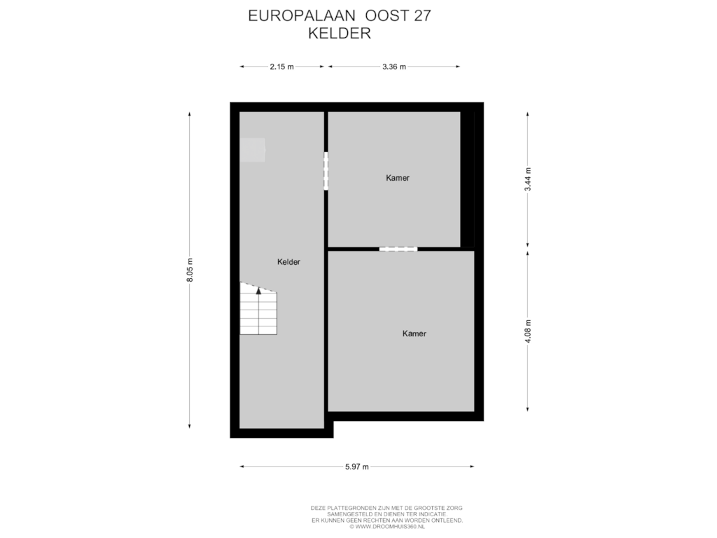 Bekijk plattegrond van Kelder van Europalaan-Oost 27