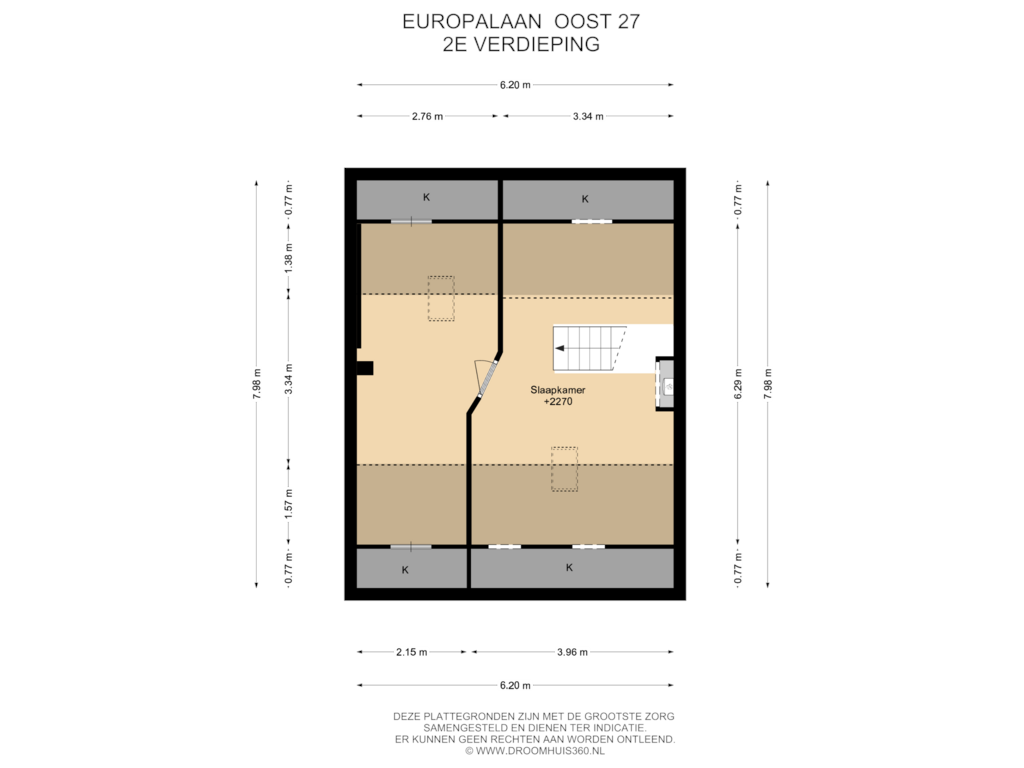 Bekijk plattegrond van 2E Verdieping van Europalaan-Oost 27