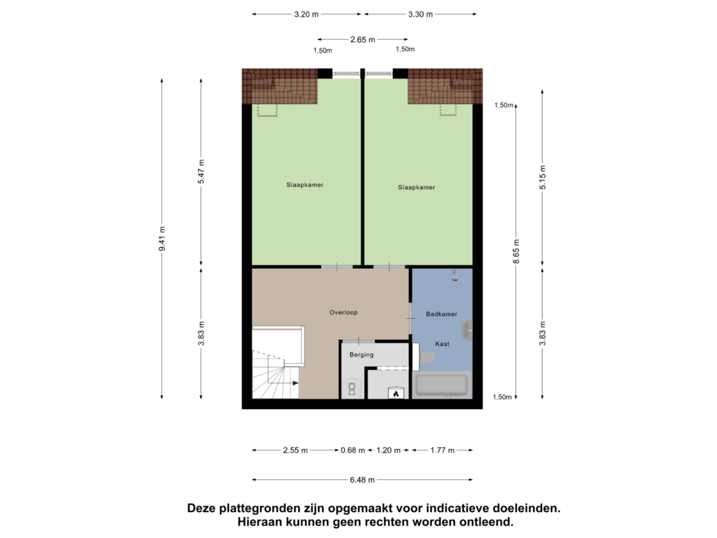 Bekijk plattegrond van Ereste  Verdieping van Leliestraat 7-A