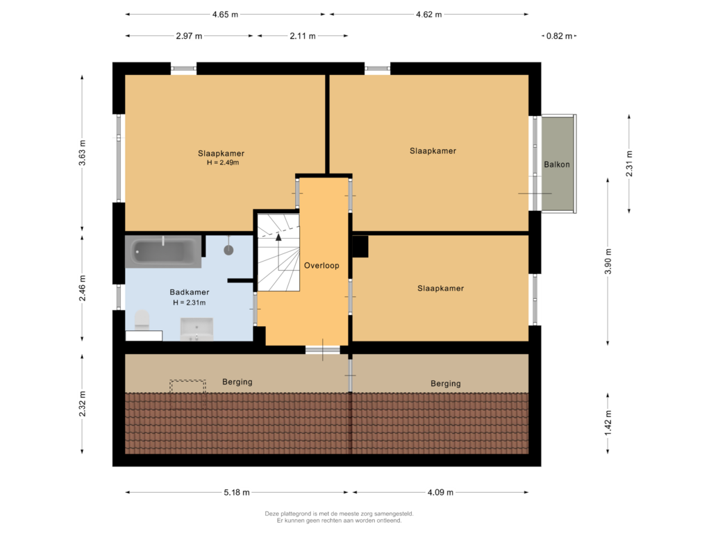 Bekijk plattegrond van Eerste verdieping van Winterrietpeer 15