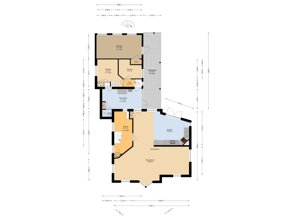 Bekijk plattegrond van Begane grond van Stationsstraat 6