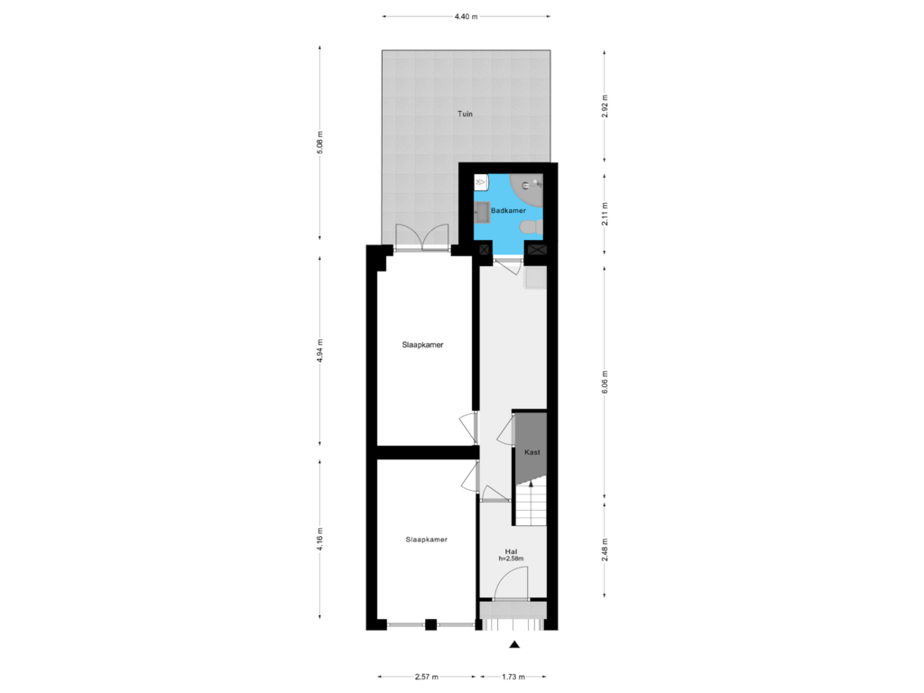 View floorplan of Perceel of Laing's Nekstraat 61-H