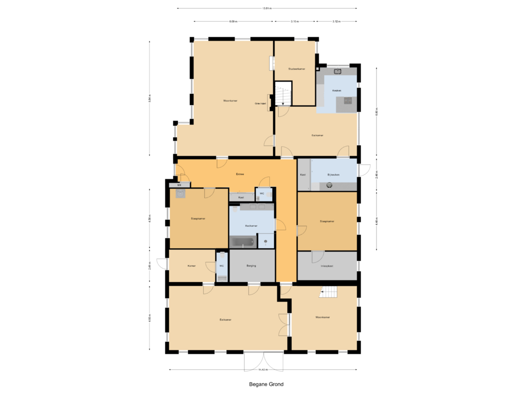 Bekijk plattegrond van 2e Woonlaag van Borgerderweg 25