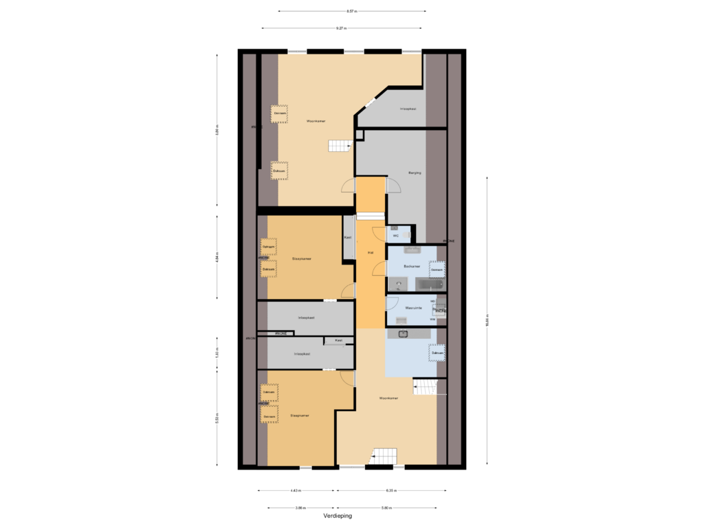 Bekijk plattegrond van 3e Woonlaag van Borgerderweg 25