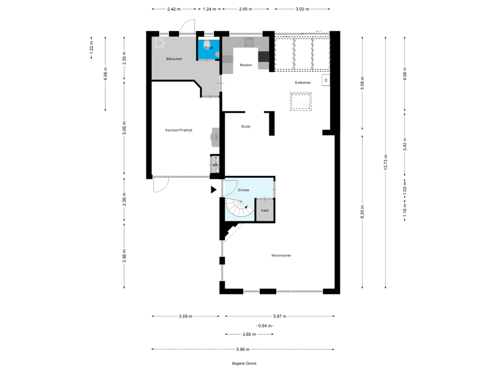 Bekijk plattegrond van Begane Grond van Vinkstraat 30