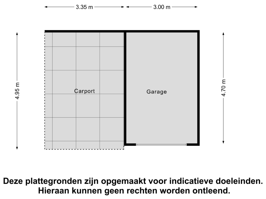 Bekijk plattegrond van Begane Grond Houten Garage van Idzardaweg 57-B