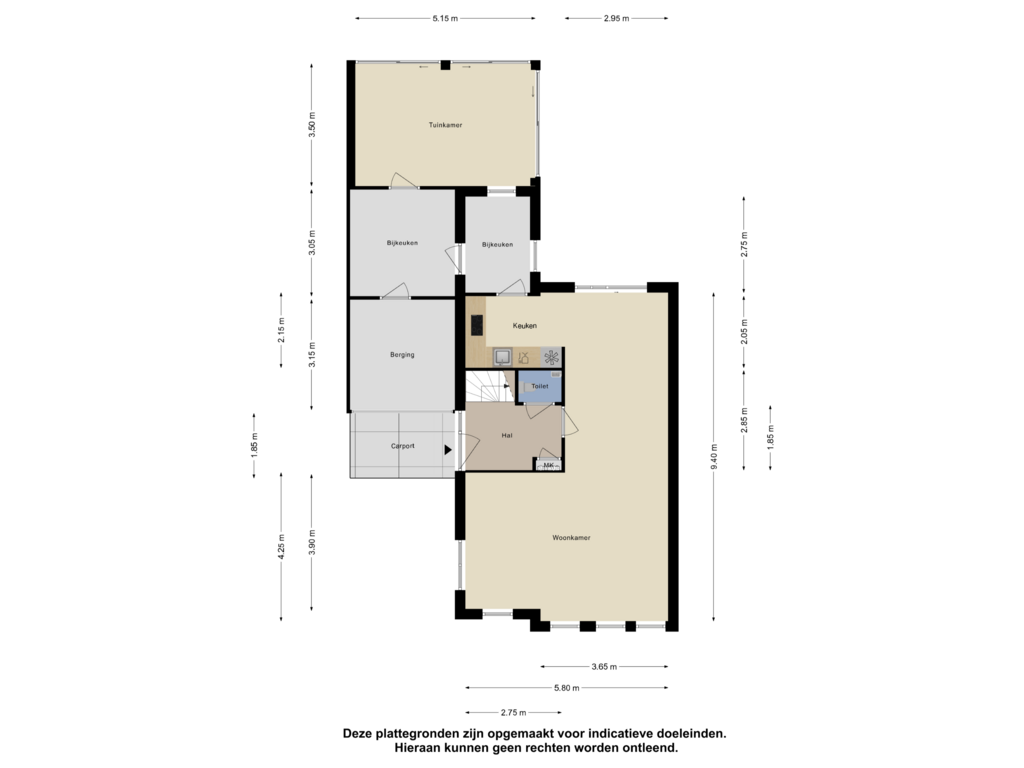 Bekijk plattegrond van Begane Grond van Wildbaan 16