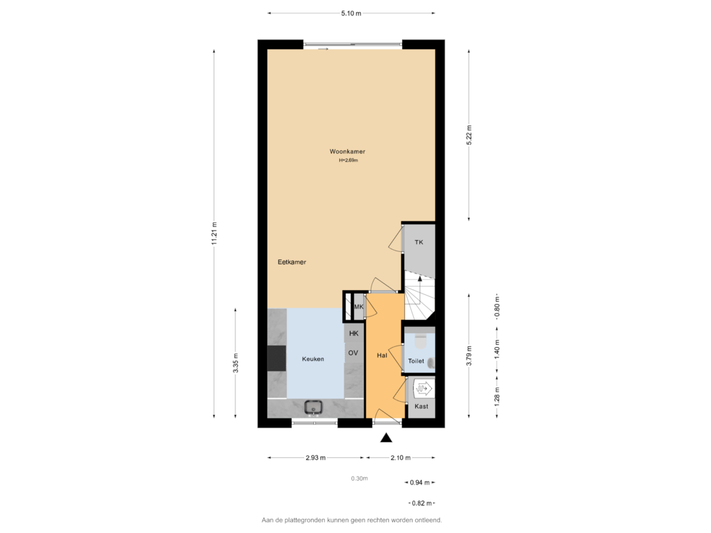 Bekijk plattegrond van Begane grond van Gedenklaan 37