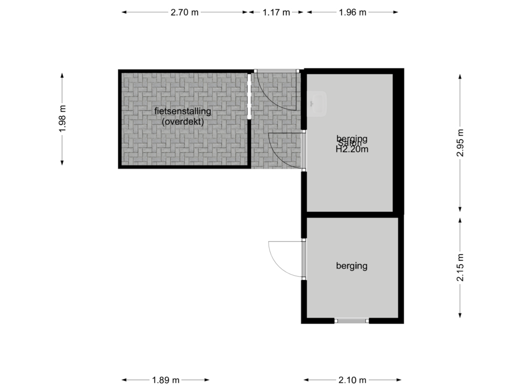 Bekijk plattegrond van Berging van Prins Pieter Christiaanstraat 51