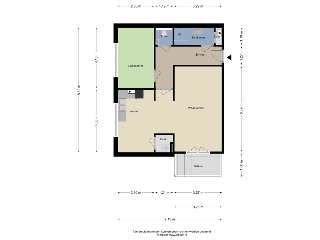 Bekijk plattegrond van Appartement van Vinkenstraat 14-D