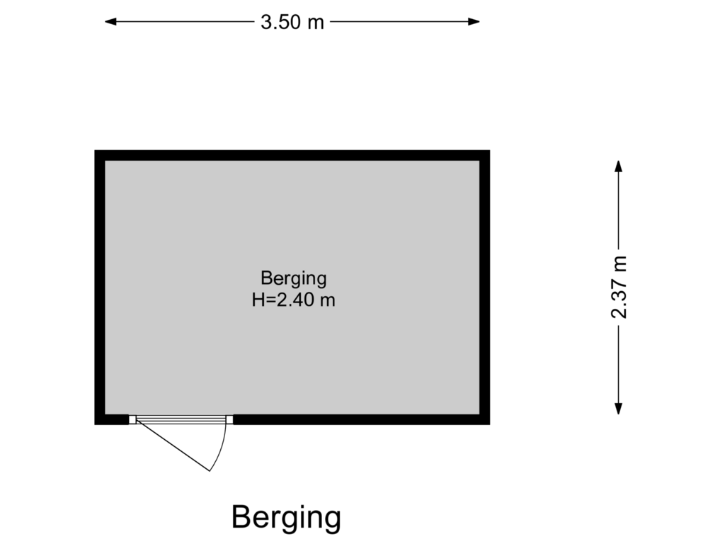 Bekijk plattegrond van Berging van Ravenweg 227