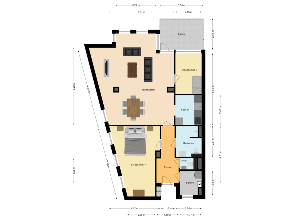 View floorplan of Appartement of Pelgrimshei 78