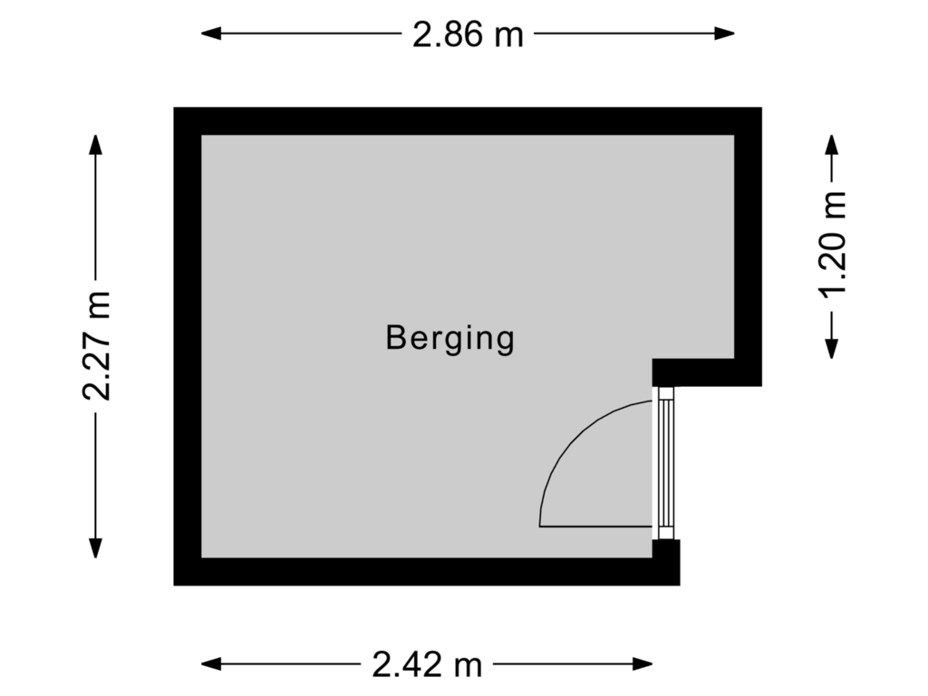 View floorplan of Berging of Pelgrimshei 78