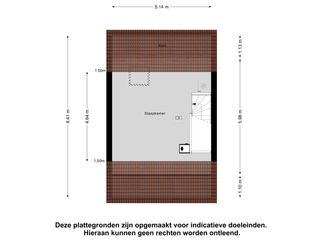 Bekijk plattegrond van Tweede Verdieping van Kruithuisstraat 63