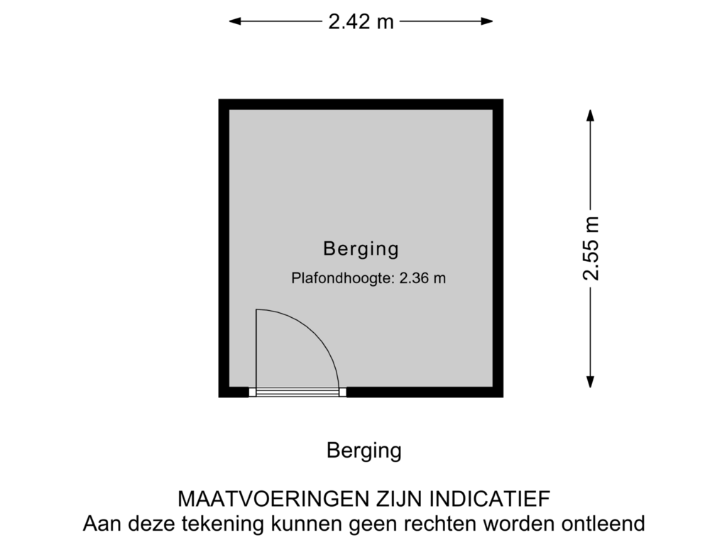 Bekijk plattegrond van Berging van Singel 296-C8