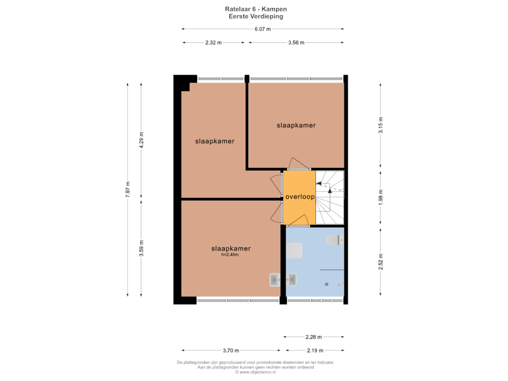 Bekijk plattegrond van EERSTE VERDIEPING van Ratelaar 6