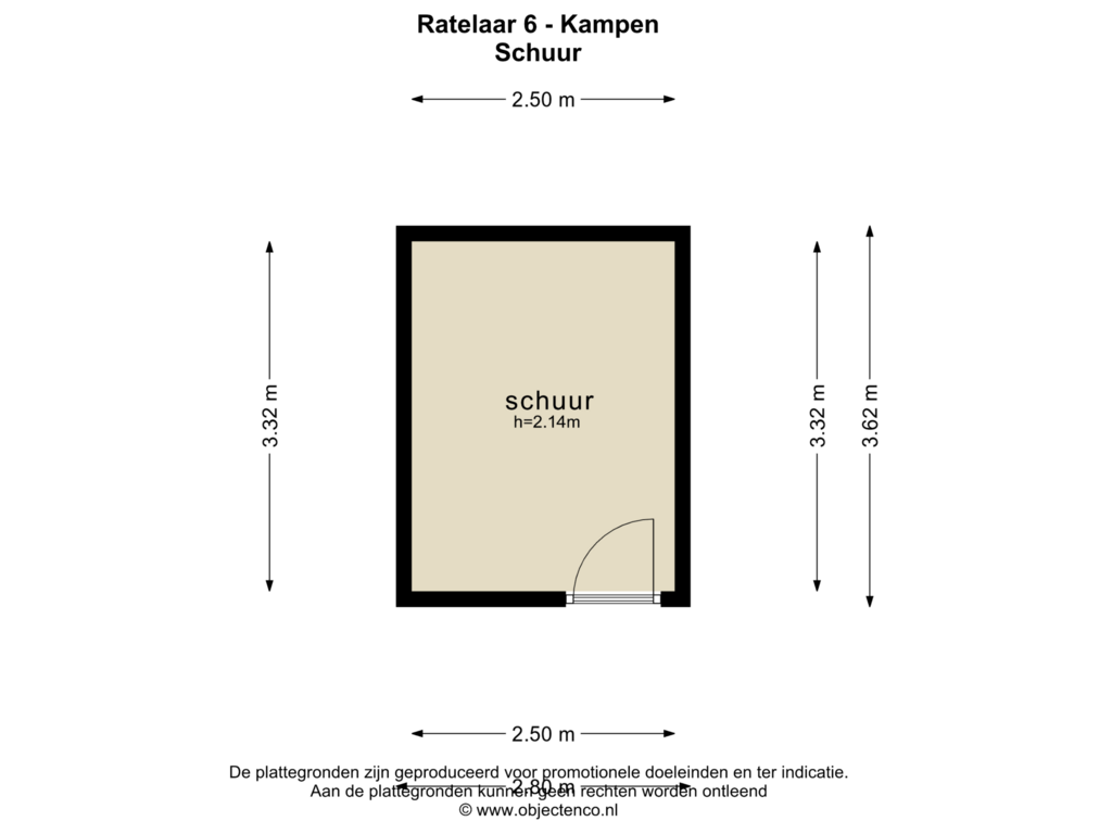 Bekijk plattegrond van SCHUUR van Ratelaar 6