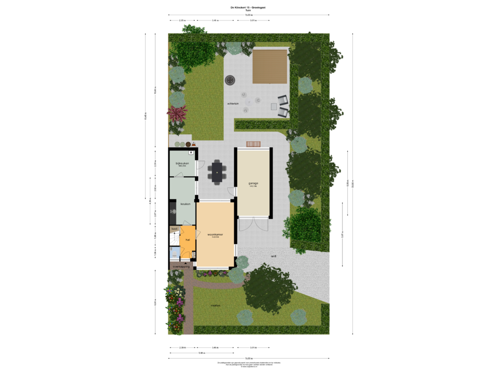 View floorplan of TUIN of De Klinckert 15