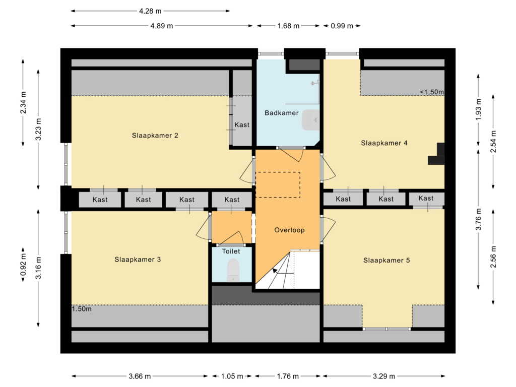 View floorplan of Eerste verdieping of Plein 1945 8