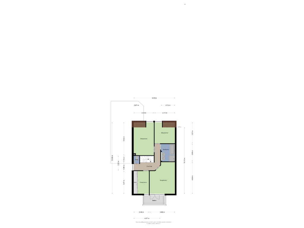 Bekijk plattegrond van Eerste Verdieping van Eksterweg 52