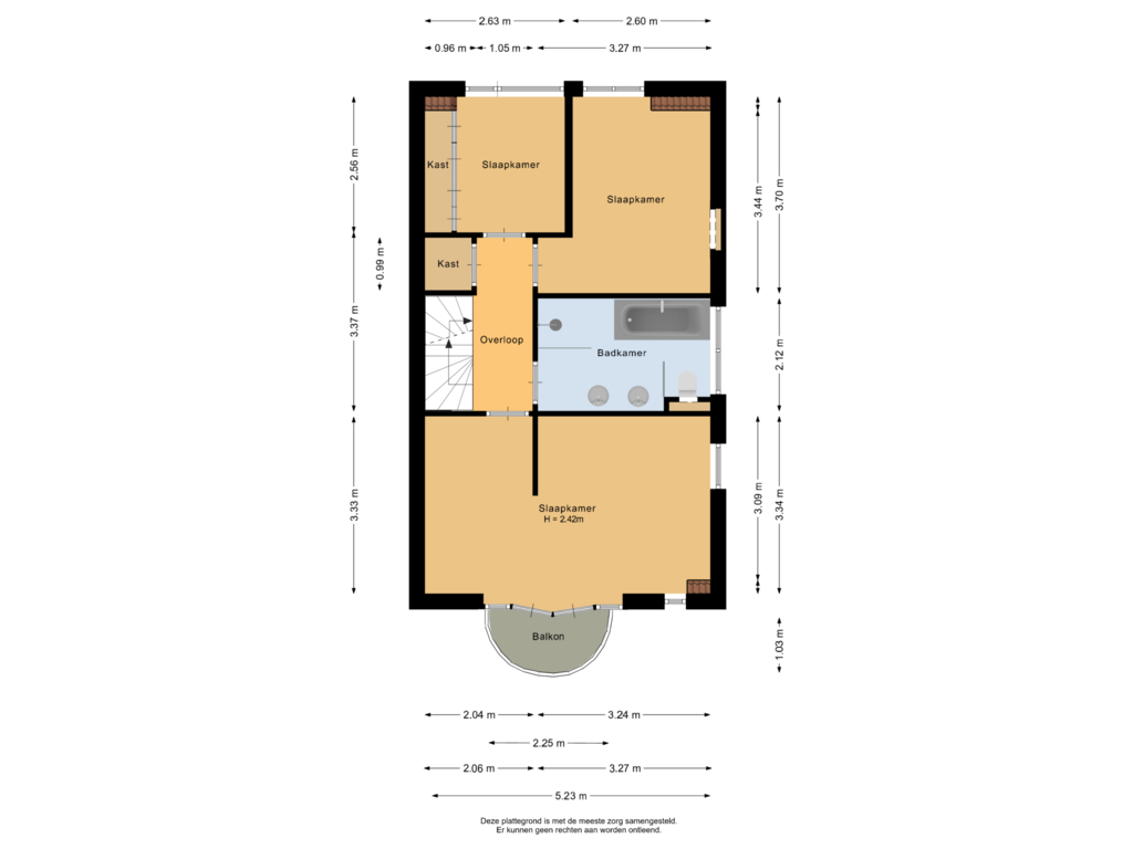 View floorplan of Eerste verdieping of Matissehof 64