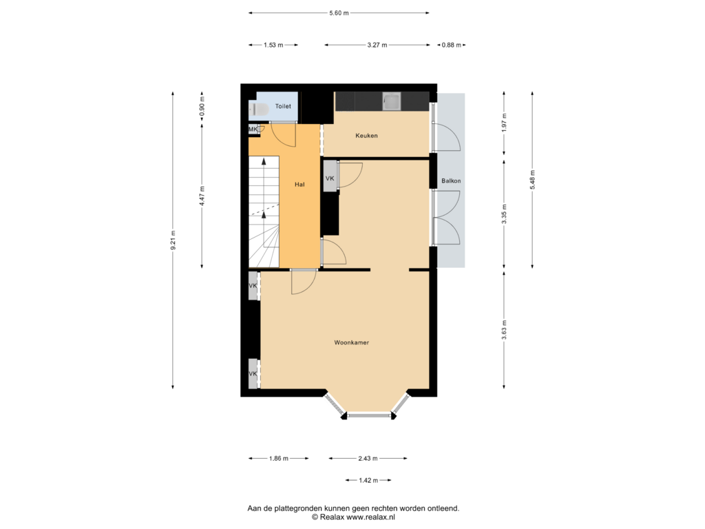 View floorplan of Verdieping 1 of Nieuwstad 111