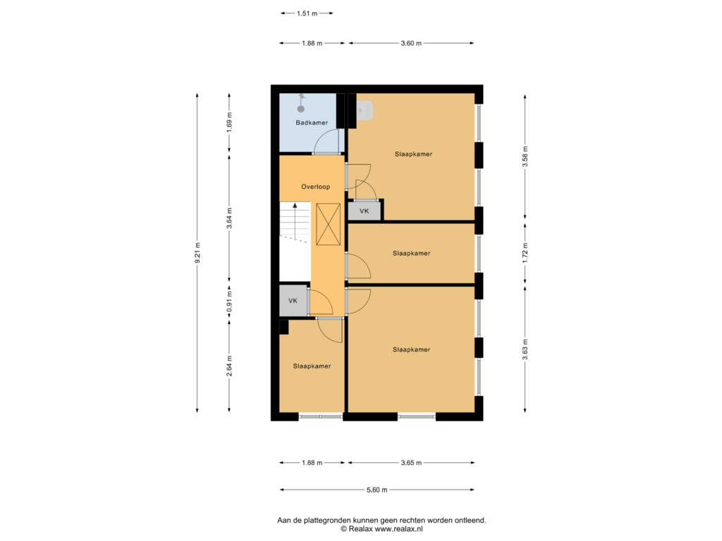 View floorplan of Verdieping 2 of Nieuwstad 111